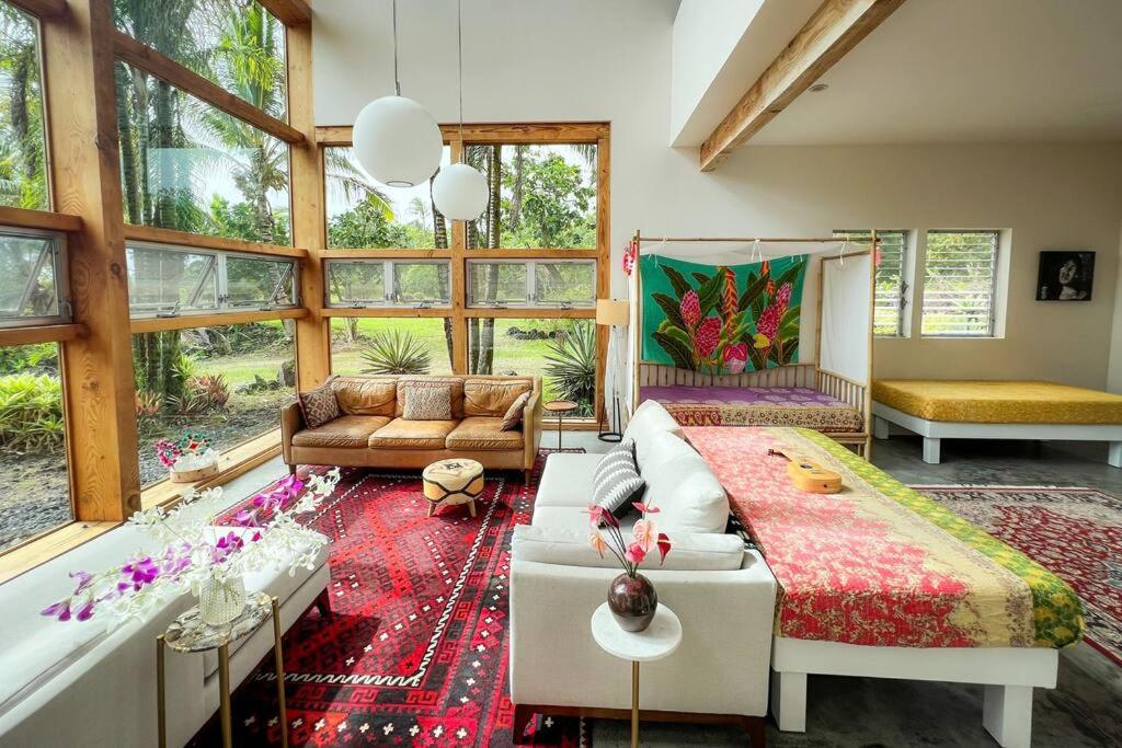 Jungle Haven Ocean Front Eco Villa On Fruit Farm Pahoa المظهر الخارجي الصورة